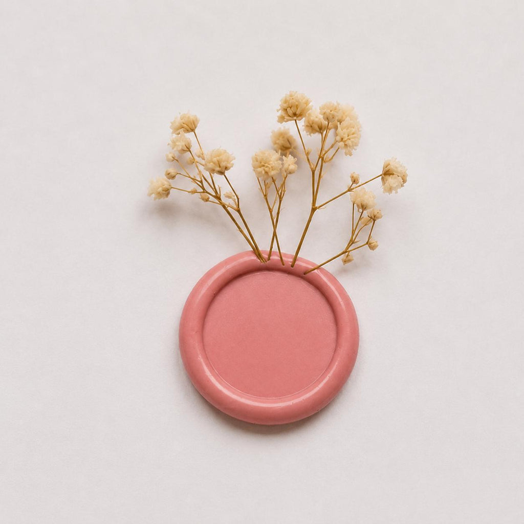 Baby’s Breath Wax Seal Stickers | Handmade Self Adhesive Floral Seals for Wedding Invitations, Envelopes & Gifts