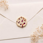 Handmade Rose Petal Wax Seal Stickers | Self-Adhesive Floral Seals for Invitations