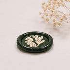 Olive Leaf Wax Seal Stickers | Handmade Floral Wedding Invitation Seals | Self Adhesive Envelope Seals