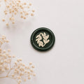 Olive Leaf Wax Seal Stickers | Handmade Floral Wedding Invitation Seals | Self Adhesive Envelope Seals