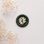 Olive Leaf Wax Seal Stickers | Handmade Floral Wedding Invitation Seals | Self Adhesive Envelope Seals