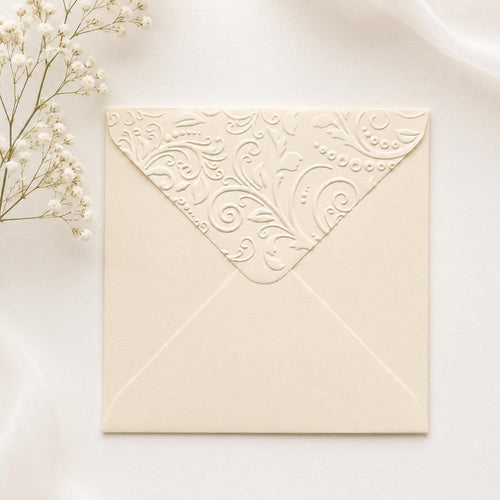 5x5 130x130mm Embossed Square Wedding Envelopes