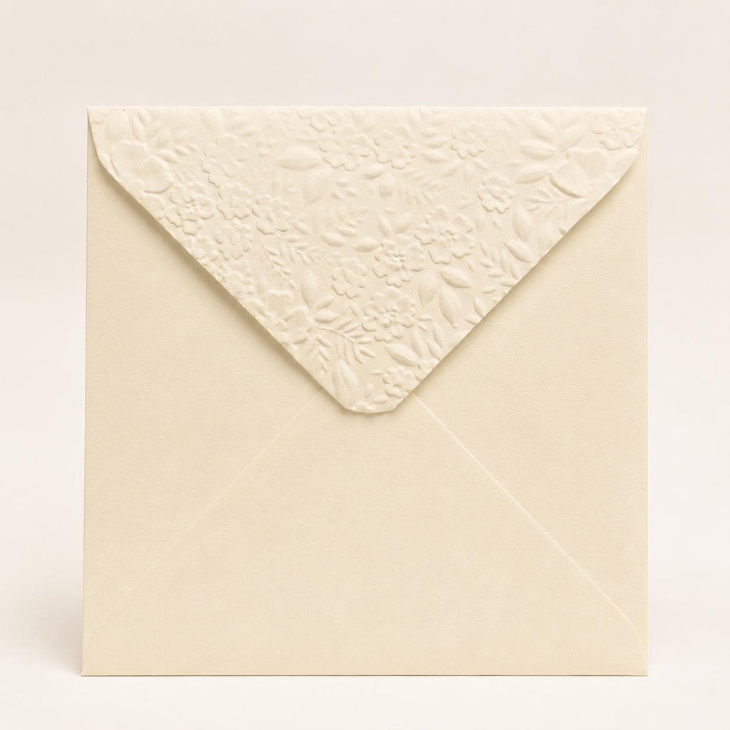 5x5 130x130mm Embossed Square Wedding Envelopes