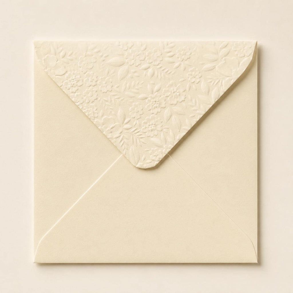 5x5 130x130mm Embossed Square Wedding Envelopes