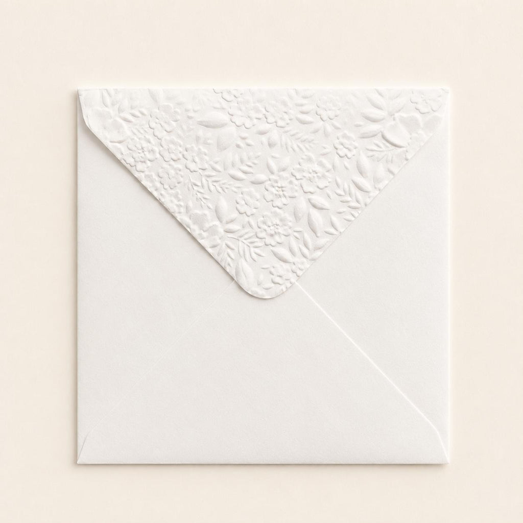 5x5 130x130mm Embossed Square Wedding Envelopes