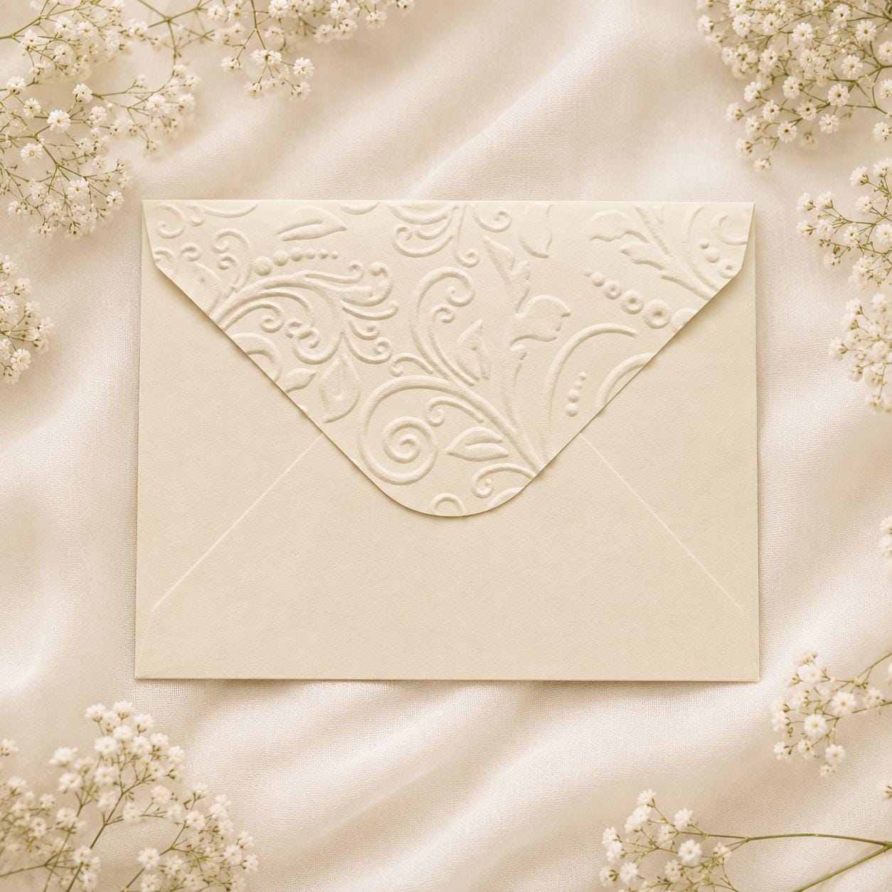 C7 81x111mm Embossed Mini Wedding Envelopes