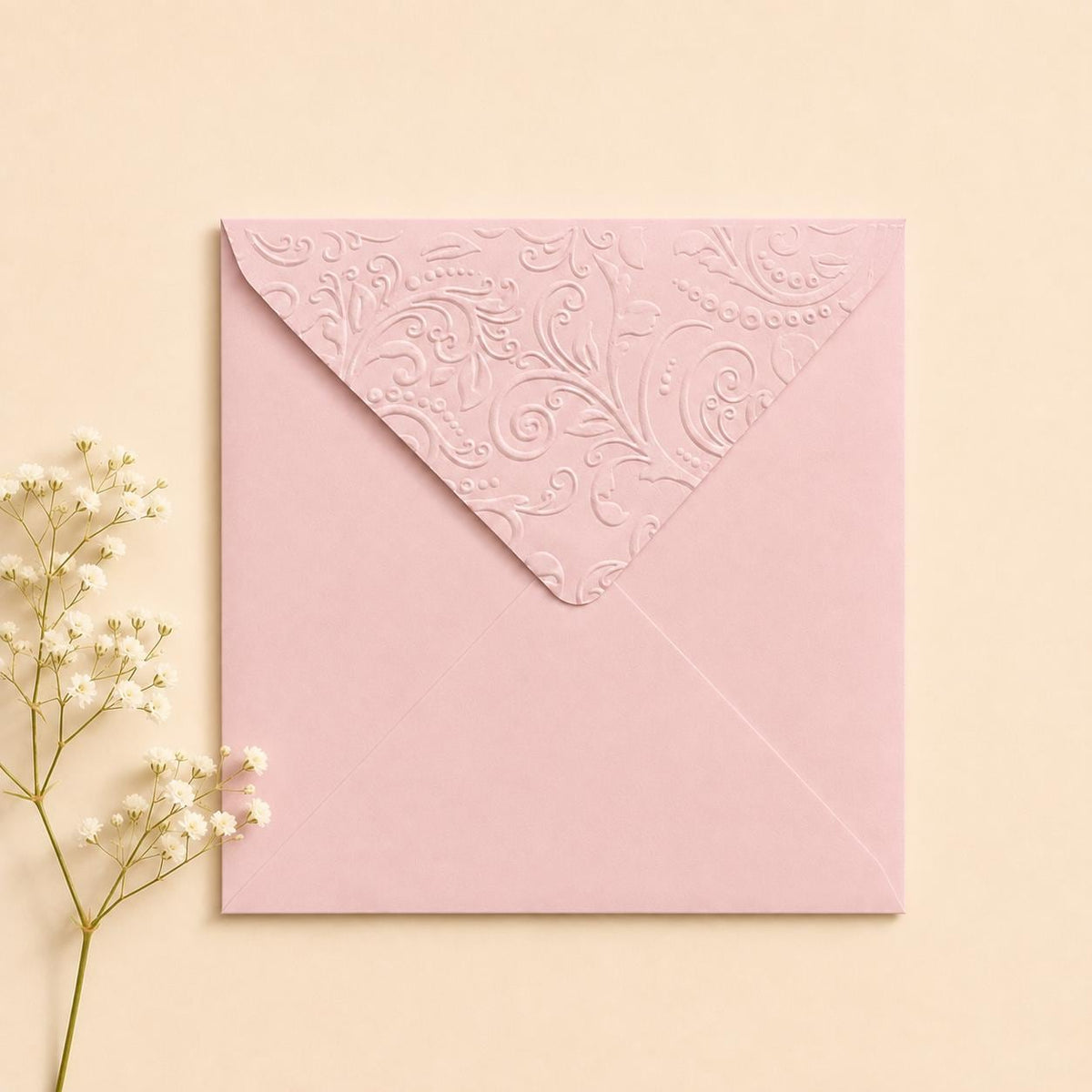6x6 155x155mm Embossed Square Wedding Envelopes