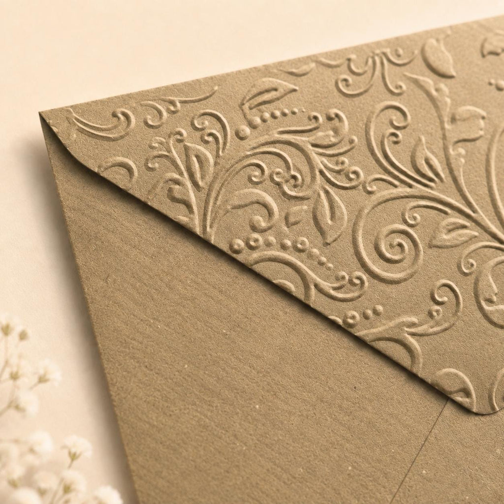 6x6 155x155mm Embossed Square Wedding Envelopes