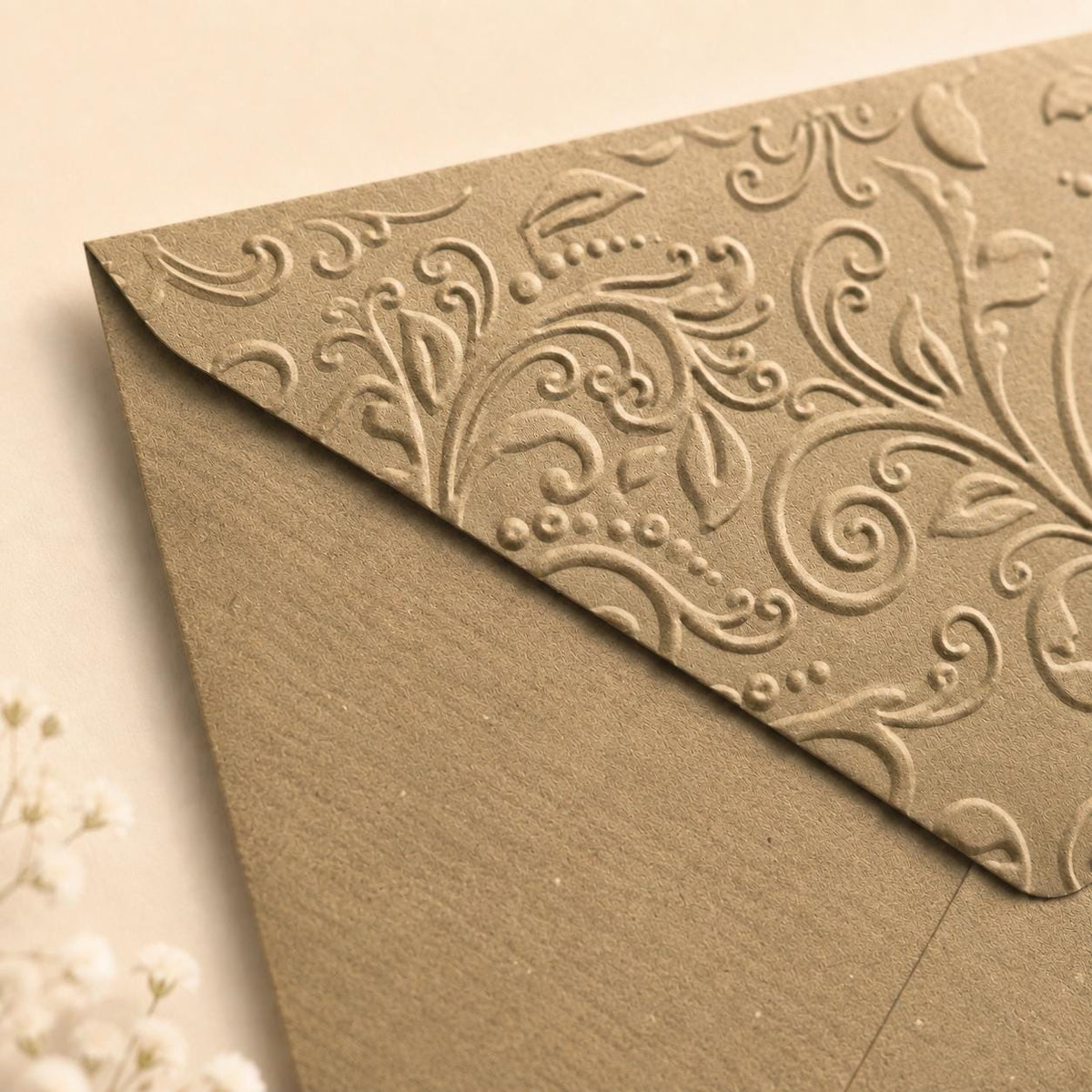6x6 155x155mm Embossed Square Wedding Envelopes
