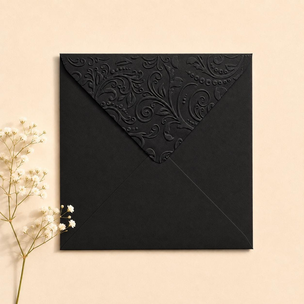 6x6 155x155mm Embossed Square Wedding Envelopes