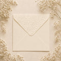 6x6 155x155mm Embossed Square Wedding Envelopes