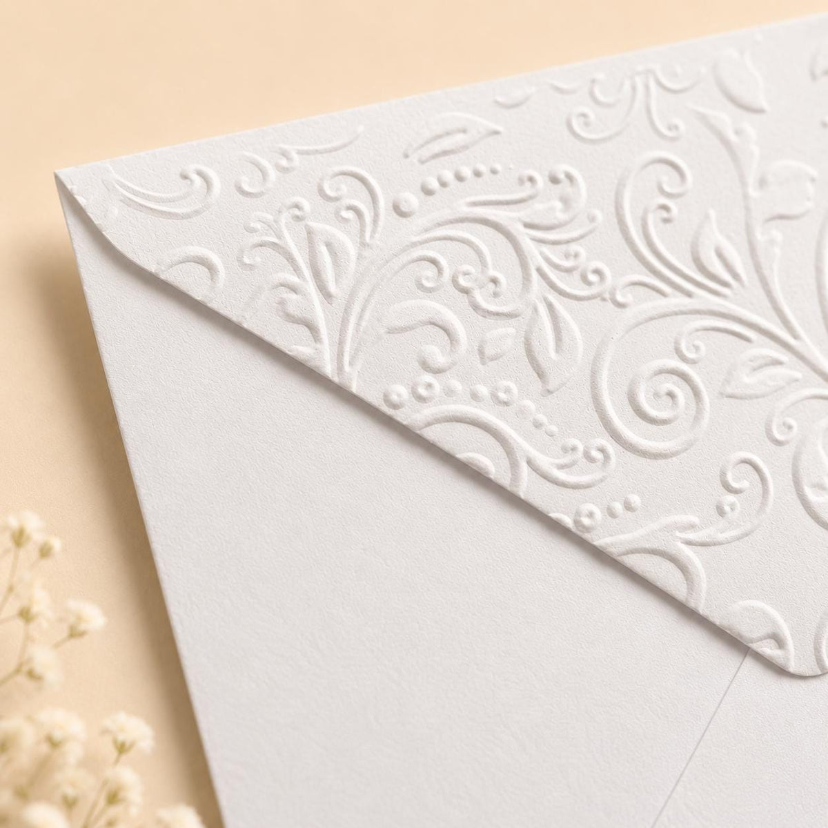6x6 155x155mm Embossed Square Wedding Envelopes