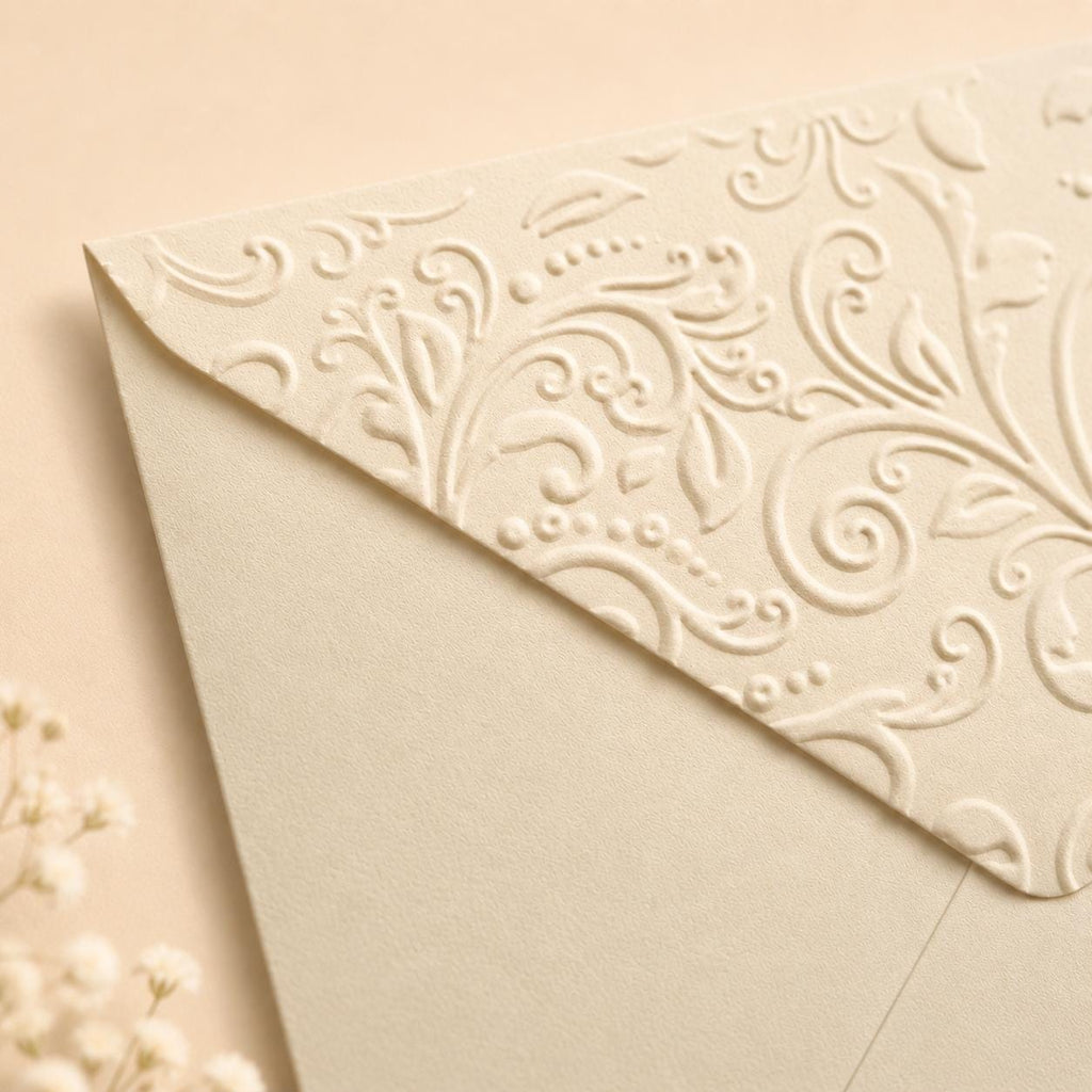 6x6 155x155mm Embossed Square Wedding Envelopes