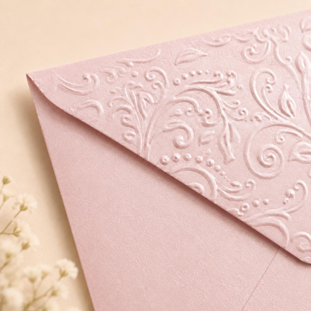 6x6 155x155mm Embossed Square Wedding Envelopes