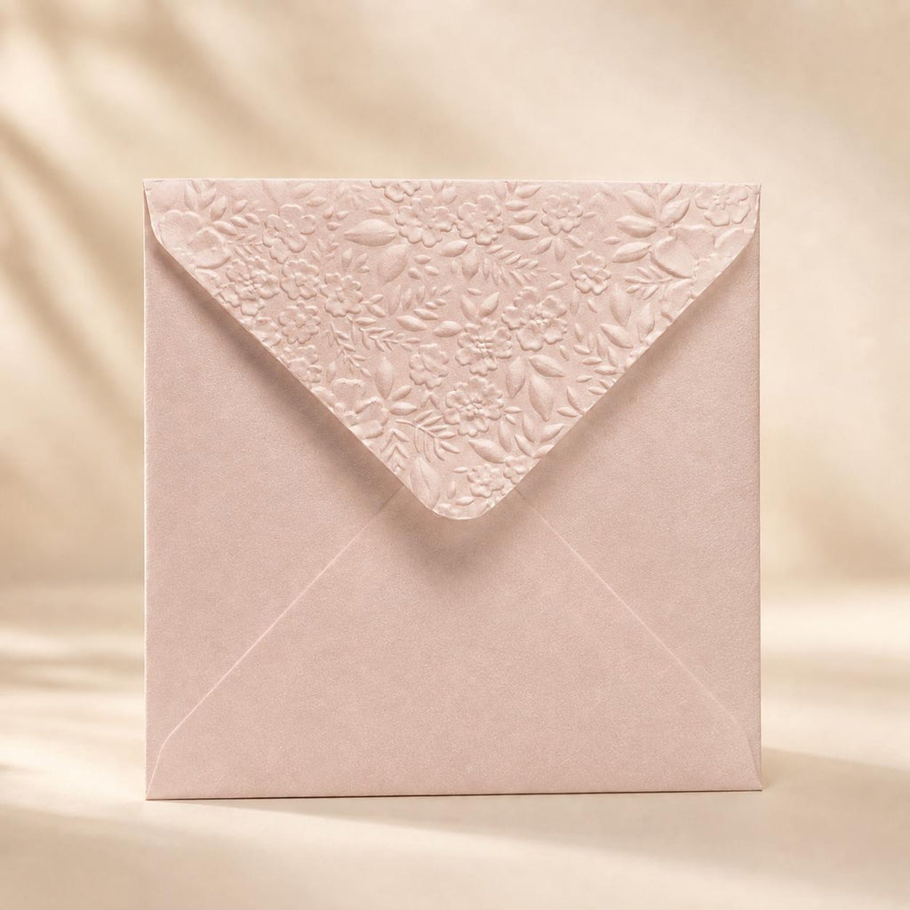 6x6 155x155mm Embossed Square Wedding Envelopes