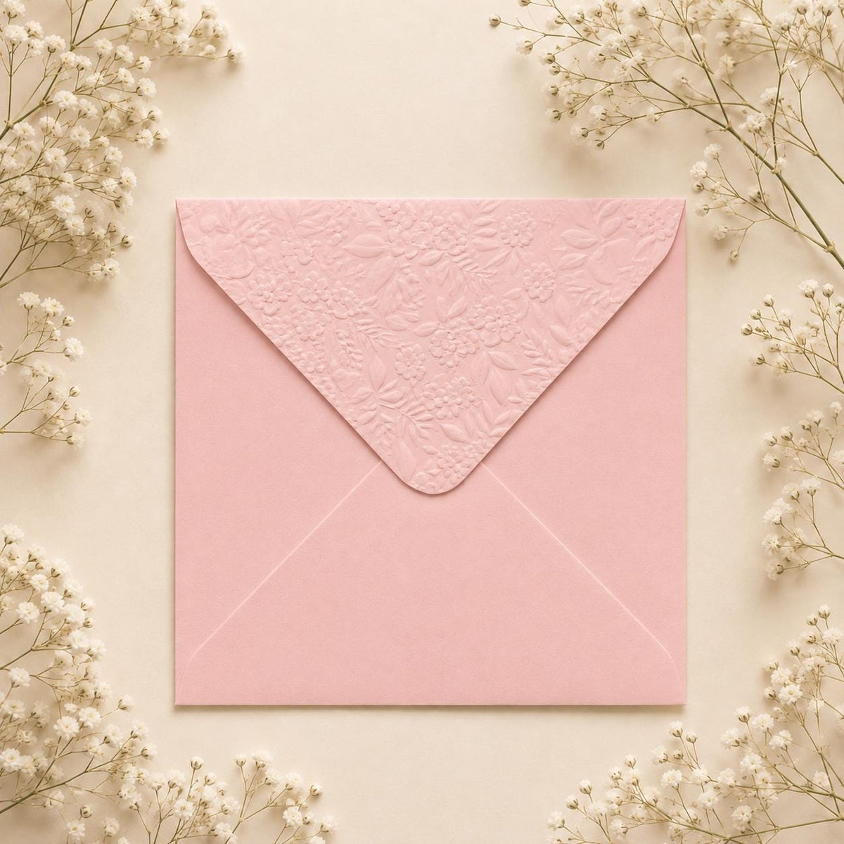 6x6 155x155mm Embossed Square Wedding Envelopes