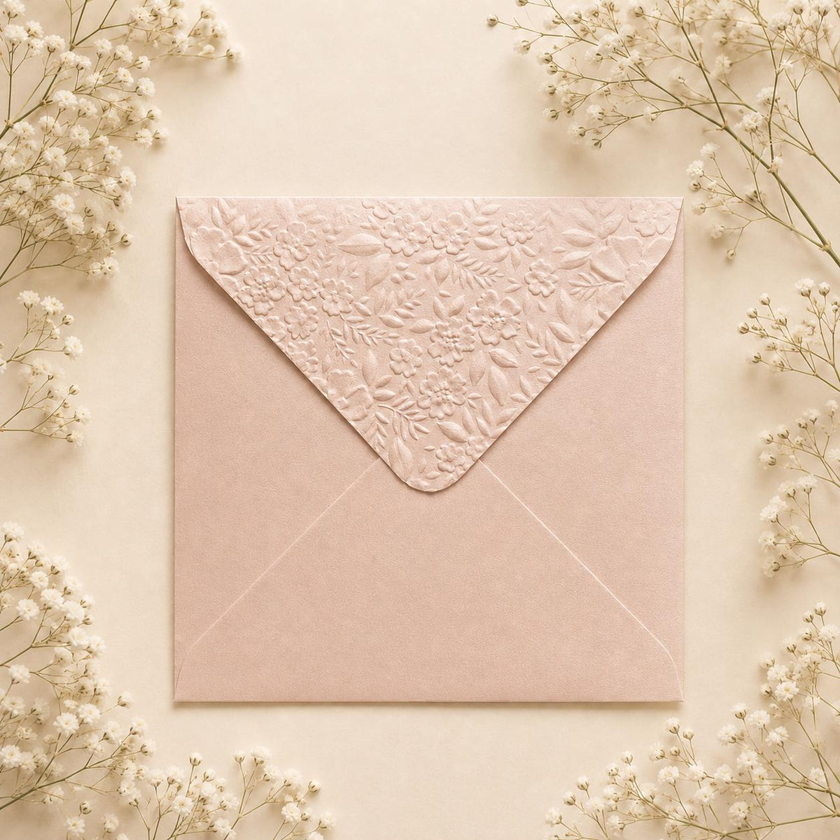 6x6 155x155mm Embossed Square Wedding Envelopes
