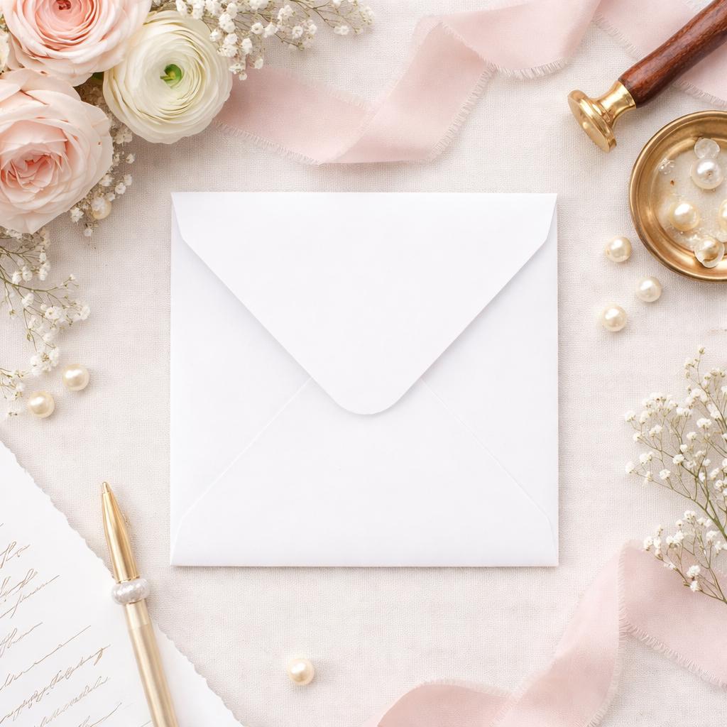 165mm White Square Envelopes | 100gsm Paper for Invitations, Cards __etsy:8020398637