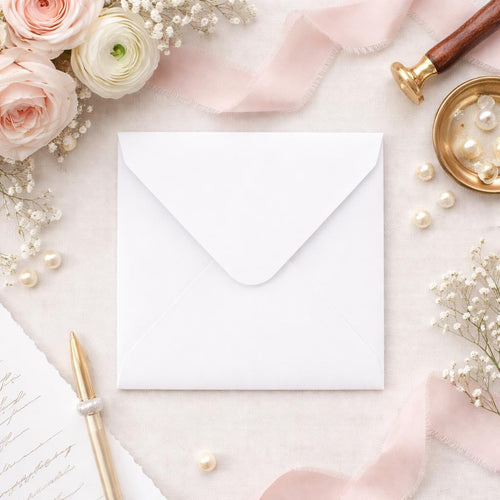 165mm White Square Envelopes | 100gsm Paper for Invitations, Cards __etsy:8020398637