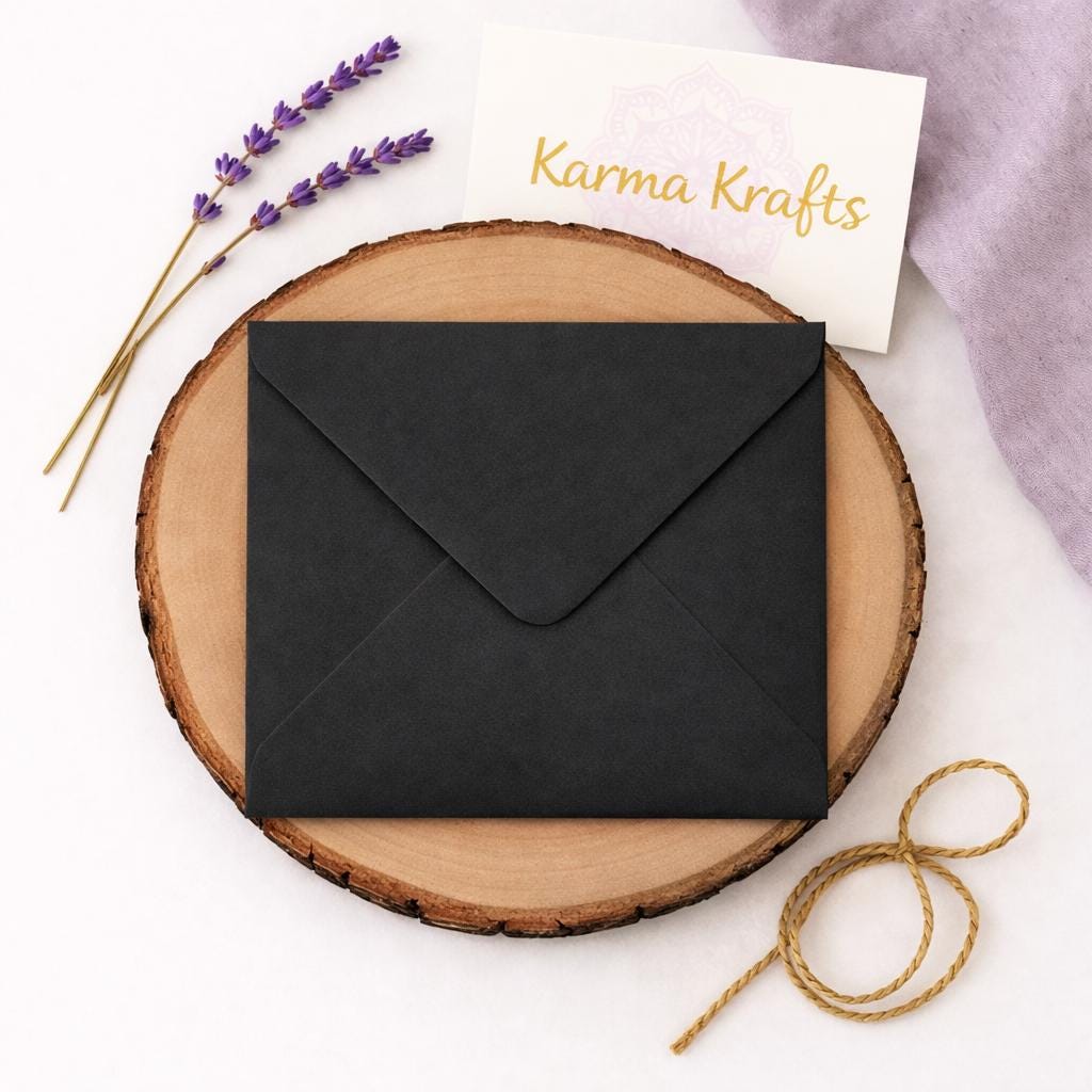 6x6 Black Square Envelopes – 155x155mm Envelopes for Cards & Invitations __etsy:7712726001
