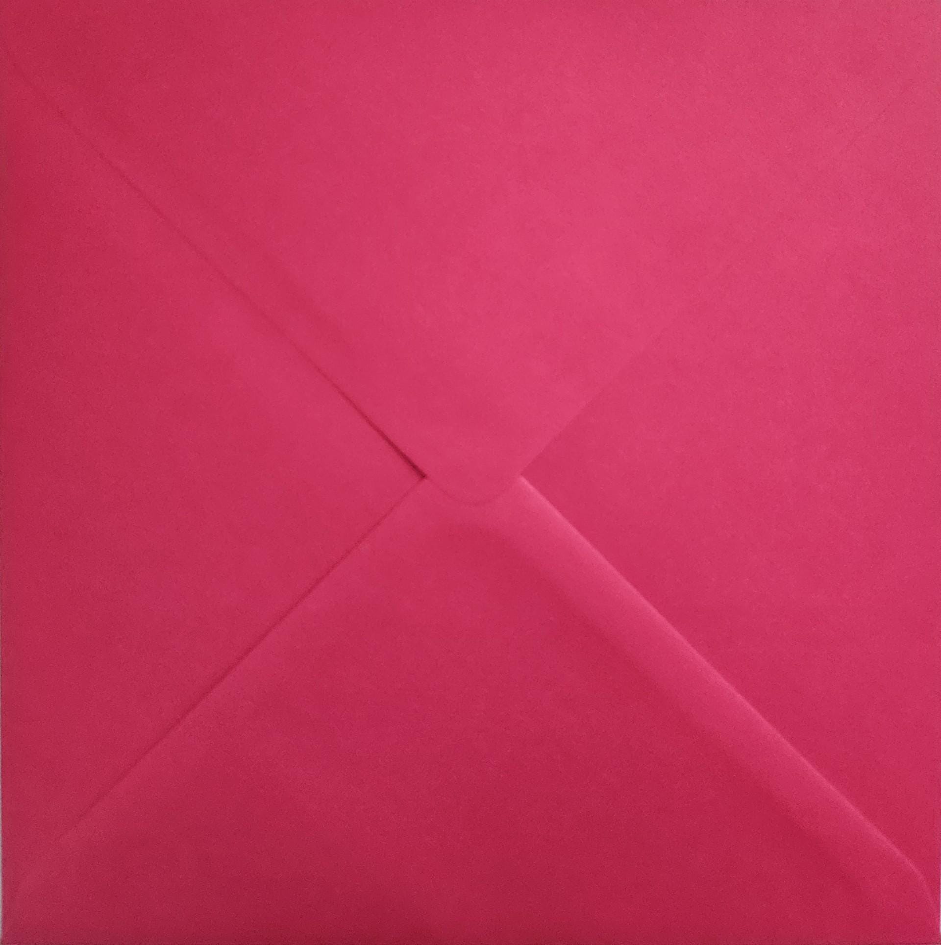 6x6 Hot Pink Square Envelopes – 155x155mm White Inside, Card & Invitation Envelopes __etsy:7643367646