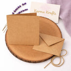 6x6 Kraft Card Blank and Envelope Set for Invitations Card Making Crafts __etsy:7653081143