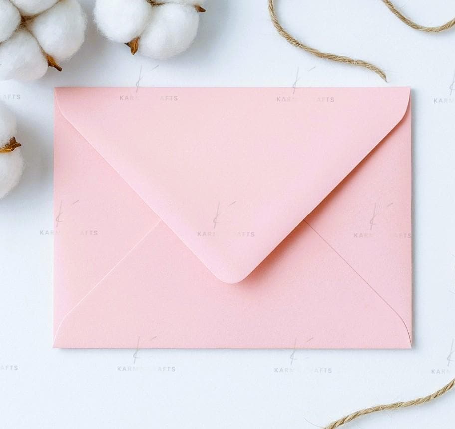 5x7 Light Pink Envelopes | Elegant Invitation Envelopes for Wedding Stationery __etsy:7564058444