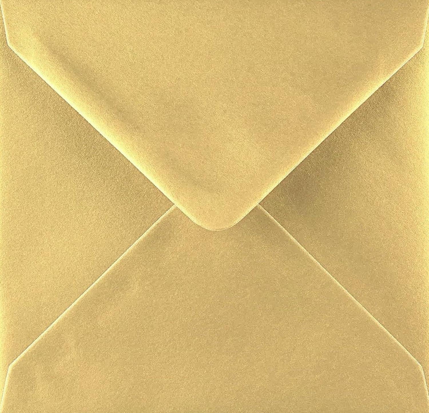 6x6 Metallic Gold Envelopes – 155x155mm Square Invitation Envelopes __etsy:7762599879