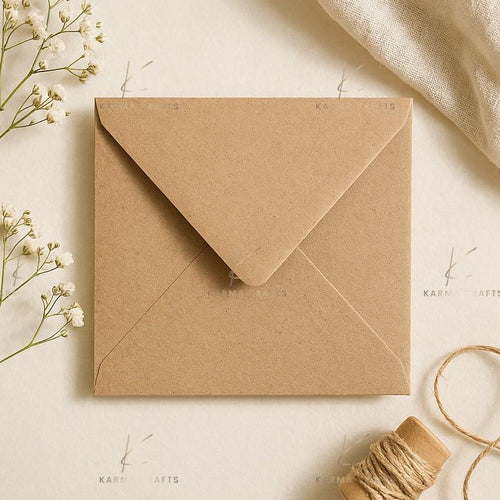 5x5 Square Kraft Fleck 130x130mm Recycled Envelopes for Cards Invitations __etsy:7566841990