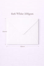 6x6 White Square Envelopes | 100gsm Paper for Invitations __etsy:7972658214